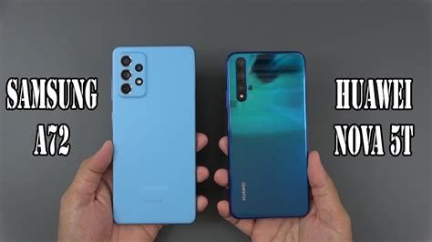 Samsung Galaxy A72 vs Huawei Nova 5T .